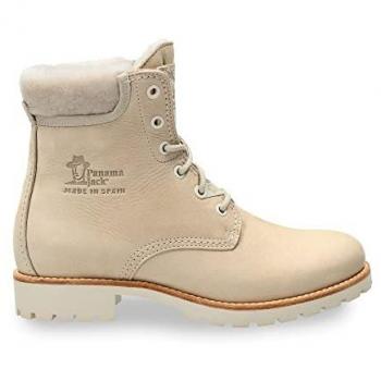 Panama Jack Damen Winterstiefel 03 Igloo Trav B32 Nubuk Crudo/Raw Größe 38 mit Lammfell-Schaft
