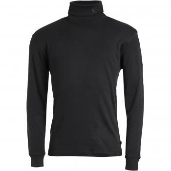 Medico Men’s Alpine Shirt – 100% Cotton, Long Sleeve, Black, Size 44, High-Neck Design