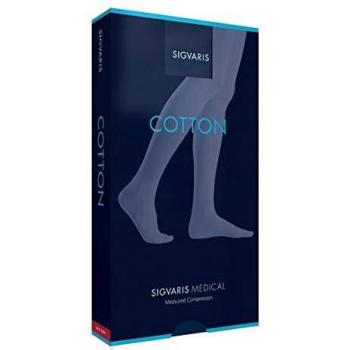 Sigvaris cotton ccl1 gambaletto normale punta aperta nature m