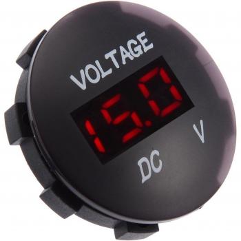 Indicateur de Tension Ronde LED pour Moto et Bateau