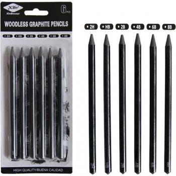 EZONE 6PCS Woodless Charcoal Pencils