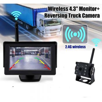 2.4G HD Wireless Rear View Camera with 4.3 Inch Display for Truck and Trailer