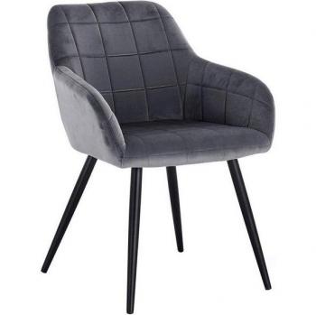 Chic Dark Grey Velvet Dining & Living Room Chairs