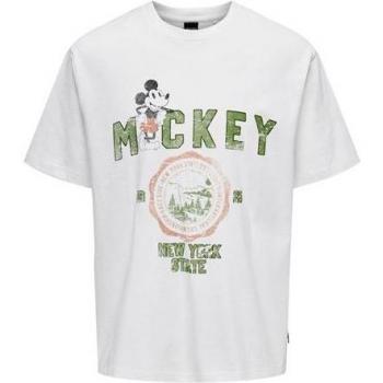Camiseta Casual Hombre Only & Sons Mickey Rlx Cloud Dancer