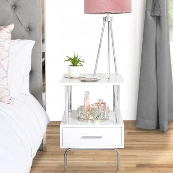 White 55cm Nightstand