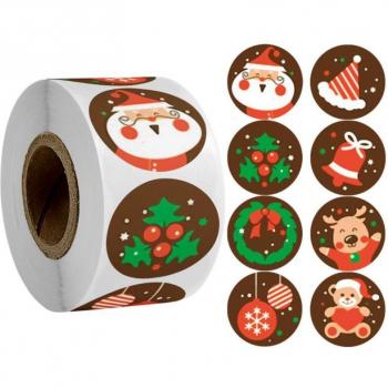 Serie de Pegatinas Santa con Sombrero