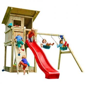 Parque Infantil Beach Hut XL con Columpio Doble Masgames MA821301