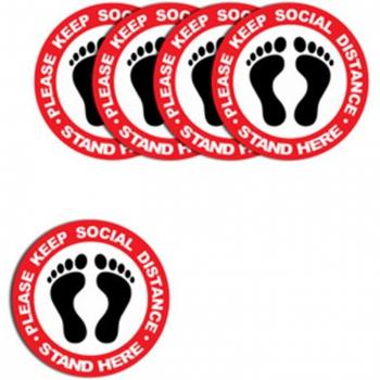 Social Distancing Adhesive Floor Sticker