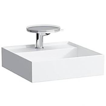 Lave-Mains Laufen Kartell 460x460 sans trou de robinet Noir Brillant