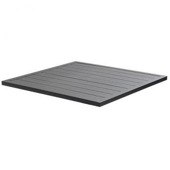 Plateau Carré OVIALA 60 cm – Aluminium Noir – Élégance Scandinave