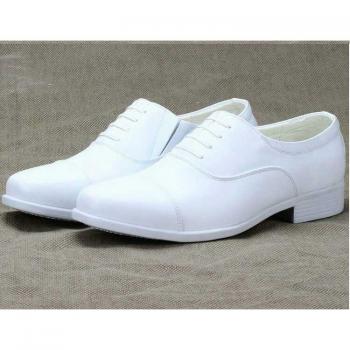 White Men's Navy Pointed Toe Casual Wedding Shoes