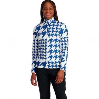Sudadera Houndstooth Spyder con media cremallera
