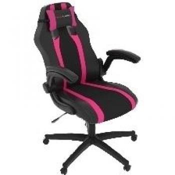 Silla de Juego Mars Gaming MGC2 con Asiento y Respaldo Acolchados, Negro/Rosa, Poliuretano