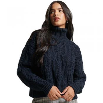 Superdry Strickpullover VINTAGE HIGH NECK CABLE KNIT