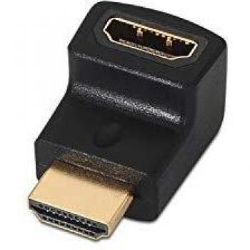 Adaptateur HDMI AISENS A121 Noir – Femelle à Mâle Coudé