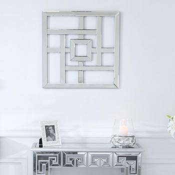 Set of 6 40cm Geometric Wall Mirrors for Home Decor