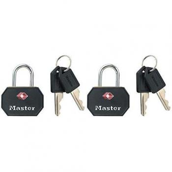 Cadenas laiton certifié TSA Master Lock, 40 mm, anse acier 22 mm