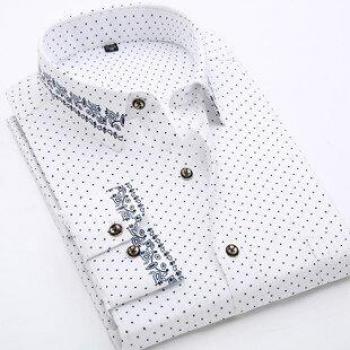 Men's Spring/Summer Plus Size Dots Shirt