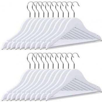 Grucce per Bambini, 10 Stampelle in Legno con Ganci Girevoli a 360°