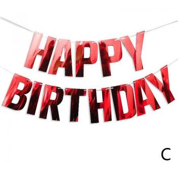 Guirnalda de Cumpleaños con Banderas y Banner