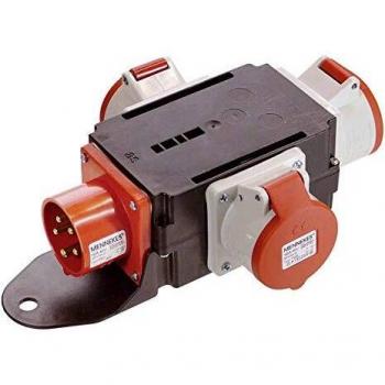 As – Schwabe MIXO Adaptateur / Distributeur de Courant RHEIN – Fiche CEE vers 3 Prises CEE 5 Pôles – Distributeur de Courant de Chantier Robuste – IP44 – Made in Germany I 60531