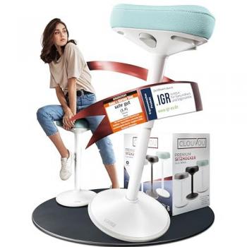 CLOUVOU Mint Nexus Arbeitsplatzhocker, ergonomische Sitzhöhe 57–82 cm