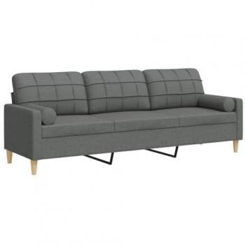 Trivietė Reclining Sofa – Midnight Grey, 210 cm, Fabricated Comfort