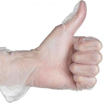 Set de Guantes Descartables Transparentes de Vinilo PVC 100 Unid