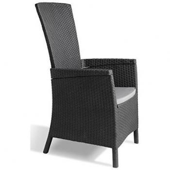 Silla reclinable de jardín Keter Vermont gris