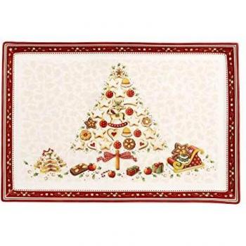 Villeroy & Boch Large Pastry Plate, Porcelain, Multi-colour, 39 x 26.5 x 5 cm