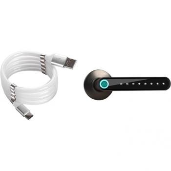 Bluetooth Smart Lock with Fingerprint and Type-C Cable
