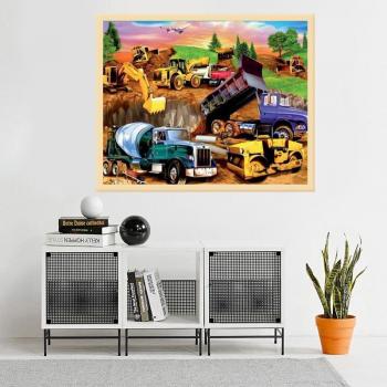 DIY-Strassstein-Bagger-Diamantenmalerei LKW‑Grafik – 20 × 30 cm