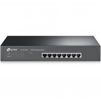 TP-LINK (TL-SG1008) 8-Port Gigabit Unmanaged Rackmount Switch Steel Case