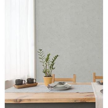 Muestra de papel pintado vinílico gris con relieve