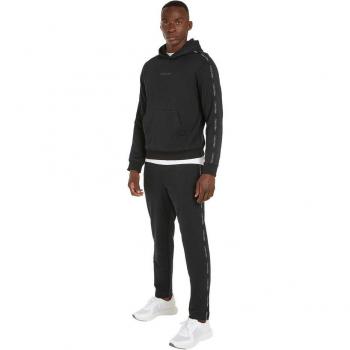 Moda sportiva Calvin Klein con logo stripe, pantaloni neri