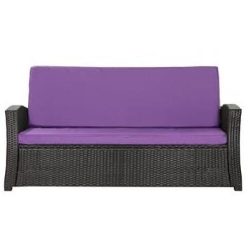 Tapis de siège jardin résine tressée violet