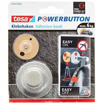 Tesa Powerbutton Classic Runde Metall Klebehaken