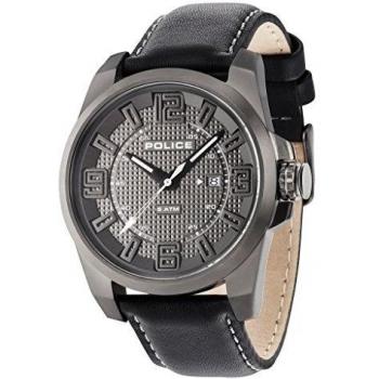Montre Police Homme 14762JSU/61 – Bracelet cuir noir – Mouvement quartz – Taille 46 mm