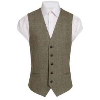 4XL Dobell Men’s Sage Green Herringbone Tweed Blazer