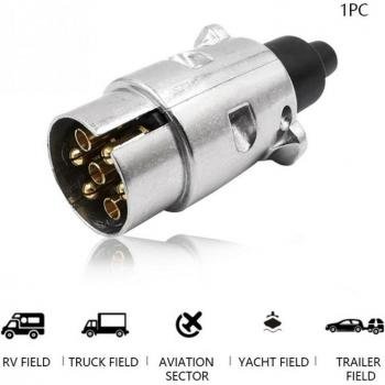 Protector de aluminio para barra de remolque 12V con conector 7 Pin