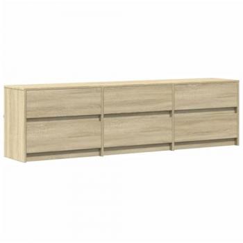 Vidaxl LED TV Stand Sonoma Oak 180x34x50 cm Engineered Wood