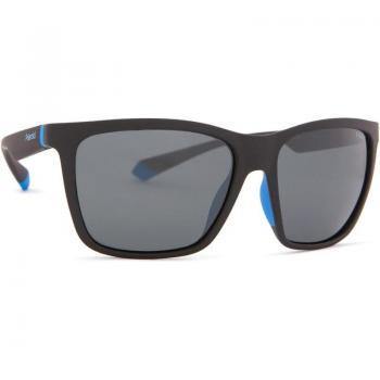 Polaroid Rectangle Black Azure Grey Polarized Sunglasses