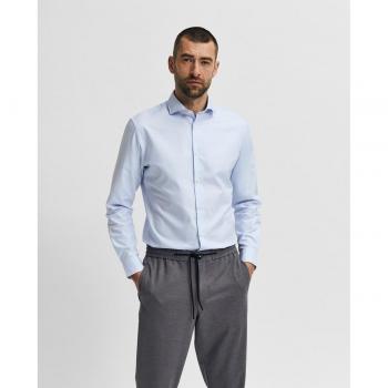 Camisa de hombre en algodón BCI slim fit lisa