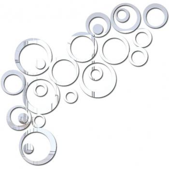 24 Pcs Eco-Friendly Circle Ring Wall Decor