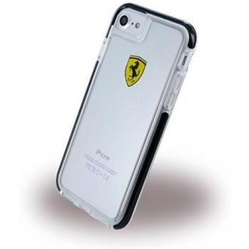 Carcasa Ferrari Shockproof iPhone 7, 8 y SE 2020/22 – Negro Transparente