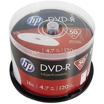 HP DVD-R Rohlinge bedruckbar, 50er Spindel