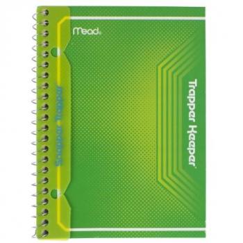 Mead Trapper Keeper Snapper Trapper Notizbuch, 1 Fach, breite Linien, 7 x 4,38 Zoll, grün