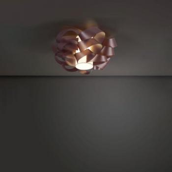 Polilux Plafoniera Moderna 1 Luce Cloud D40 Rosa Metallico Made in Italy