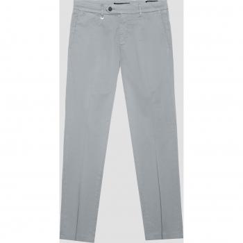 Gray Cotton Blend Trousers with Pockets for Men by Antony Morato