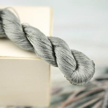 Hilo de seda para bordado a mano, 100% seda, 400m, gris, 7 colores puros, 1 Uds
